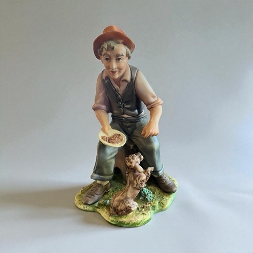 Capodimonte man with dog - capodimonte,