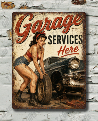 Garage services vintage - vintage, look