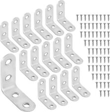 100pcs Heavy Duty Right Angle Brackets Stainless Steel Corner Braces Shelf Metal
