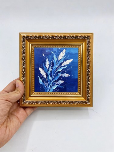 Blue seaweed underwater - blue,