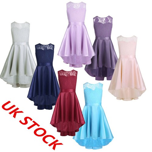 Kids girls lace high low - uk,