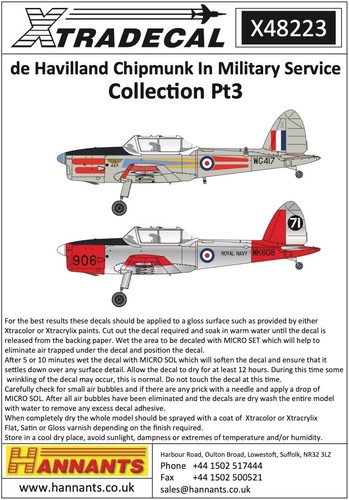 Xtradecal de havilland - 1/48,