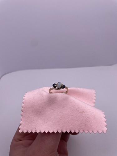 Bright opal sapphire ring - bright,