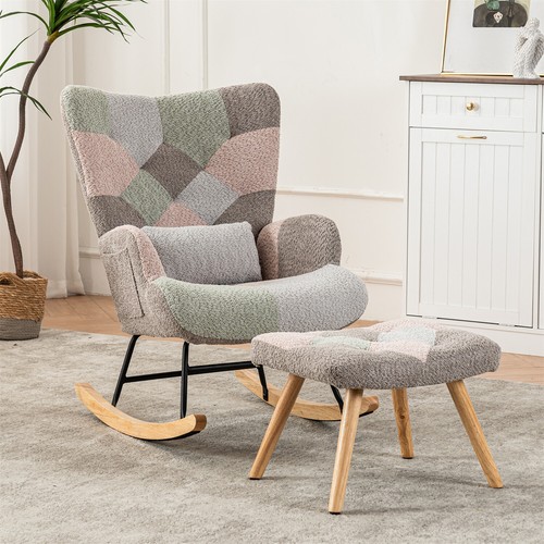 Rocking chair with footstool - rocking,