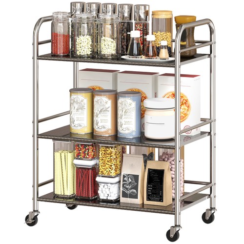 Homcom stainless steel storage - stainless,