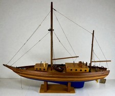 Vintage Wooden Model Sail Boat