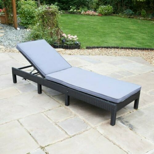 Garden patio rattan sunbed - rattan,