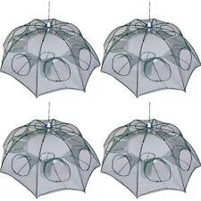 ✅ SET OF 4, 8 Hole Crayfish Trap Crawfish Trap Minnow Trap Shrimp Trap Crab Net
