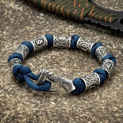 Men viking celtic rune beads - rune,
