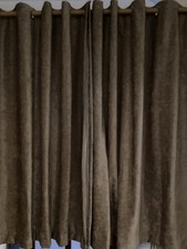 Dunelm mill Mid Brown Curtains 46” Length X 89” Width Lovely Condition