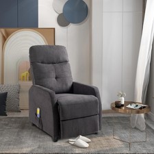 Massage Recliner Chair Sofa Living Room Upholstered Heat Armchair Elder