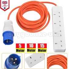 Camping Extension Lead Hook Up Cable Plug Caravan Motor Home Boat 16A 5/10/15M