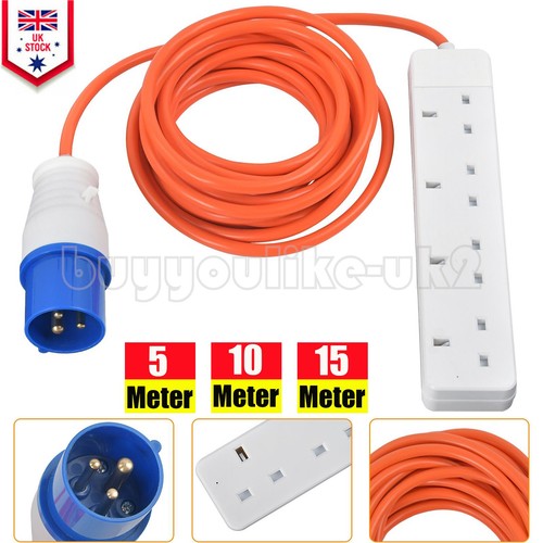 Camping extension lead hook - lead, up