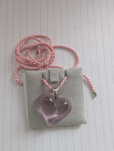 Lalique heart glass necklace - lalique,