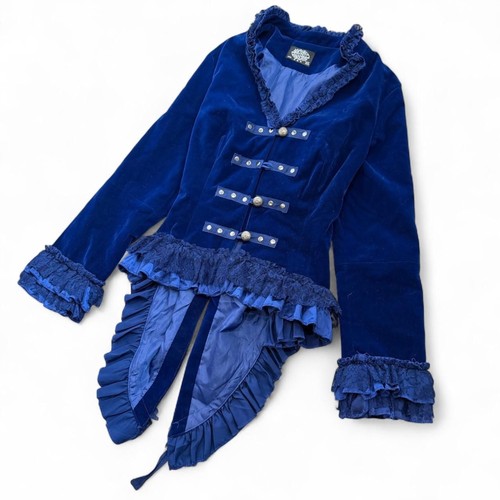 Blue velvet victorian hearts - victorian,