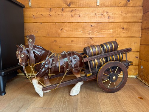 Horse and cart ornament - ,