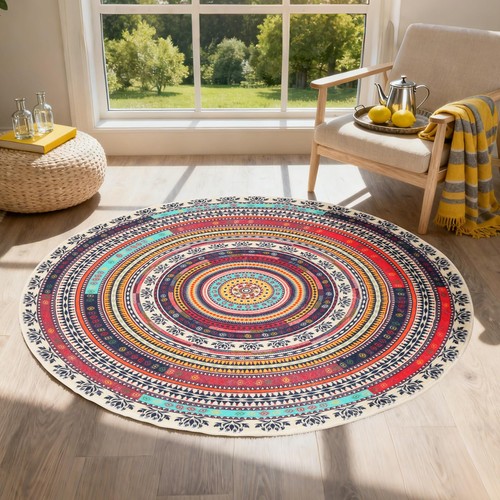 Boho round rug - round,