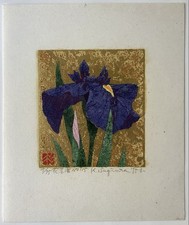 [Authenticity Guaranteed] Kazuri Sugiura Iris No. 115 1995 15/75 Signed Silk