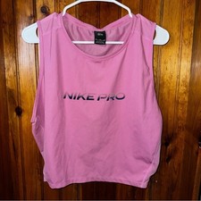 Nike Pro dri fit pink workout Crop Top size xxl
