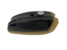 BSA A65 THUNDERBOLT LIGHTNING BLACK & GOLDEN PAINTED PETROL TANK +CAP 1970'S