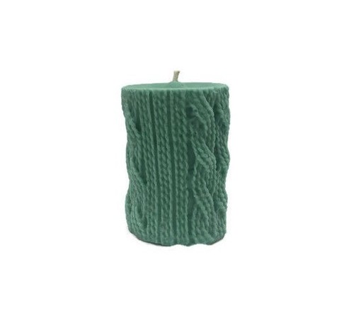 Pillar candles knitting wool - pillar,