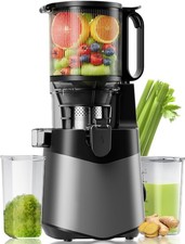 Cold Press Juicer 350W Masticating Juicer 5.8" Large Feeding Chute