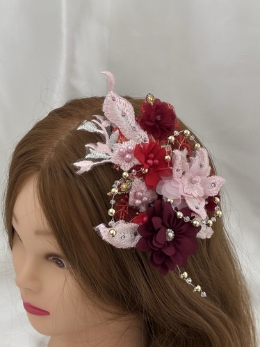 Fascinator flower corsage - fascinator,
