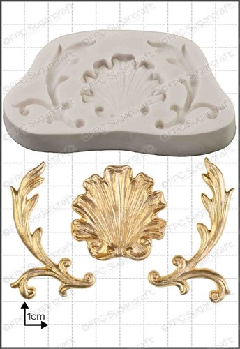 Silicone mould baroque shell - baroque,