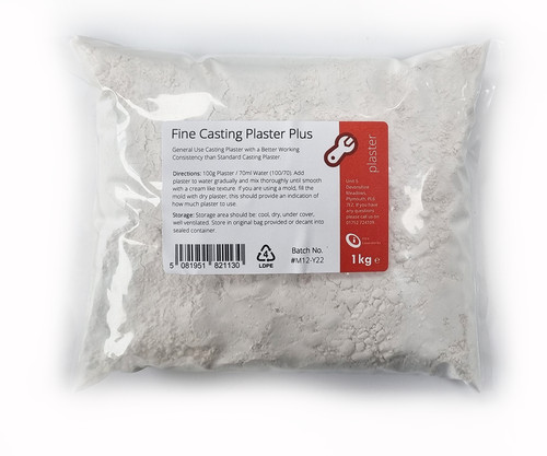 Fine casting plaster paris - casting, of
