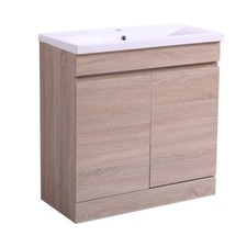 Light Oak Bathroom Vanity Sink Unit Basin Storage Cabinet Furniture 800mm