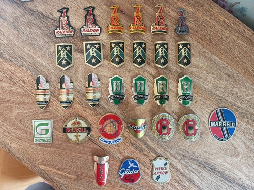 Vintage bicycle head badge job - vintage,