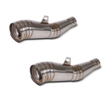 2x Exhaust muffler stainless