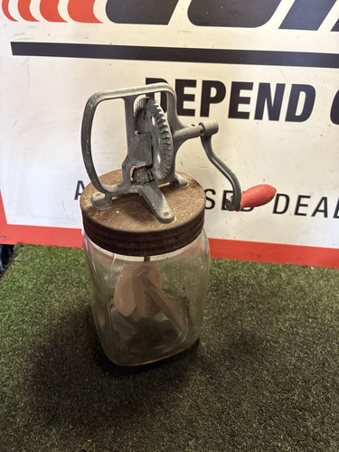 Vintage blow butter churn hand - blow,