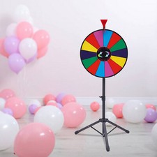 18" 14 Slots Prize Wheel Dry Erase Wheel of Fortune Spinning Wheel Tripod Stand