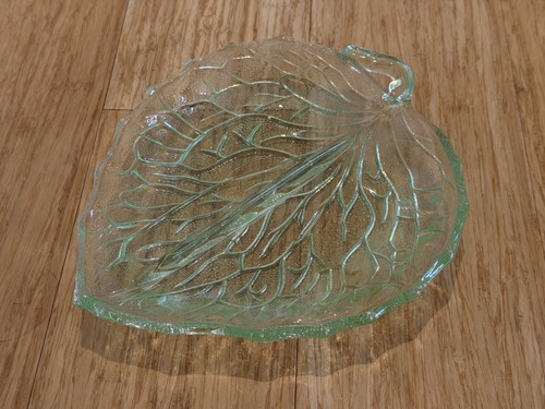 Art deco bagley green glass - deco,