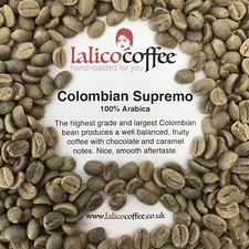 COLOMBIAN SUPREMO Green/Raw Arabica Coffee Beans For Home Roasting(Q Grade 82)