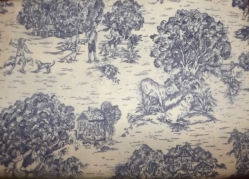 Quilt fabric toile - toile, french