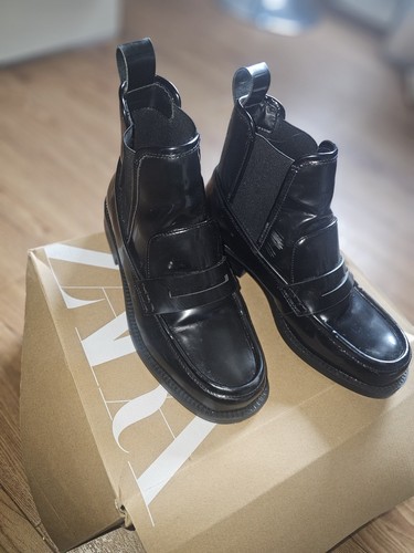 Black leather ankle - leather,