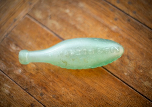 Antique torpedo glass bottle - antique,