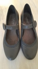 Hotter Charleston Comfort Concept Mary Jane Leather Shoes Dusky Grey Size UK 5