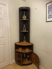 Nathan Mid Century Upcycled Tall Corner Unit. Upcycled In Black 