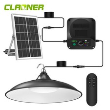 LED Solar Pendant Light Dusk to Dawn Motion Sensor In/Outdoor Garage Shed Lamp