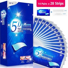 5D TEETH WHITENING STRIPS PROFESSIONAL 2 WEEKS SUPPLY TEETH BLEACHING SAFE WHITE