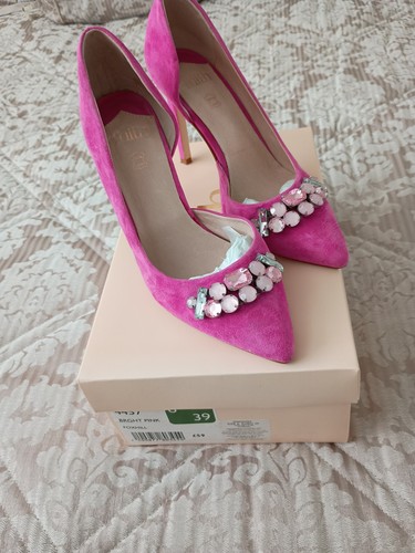 Faith pink suede jeweled heels - suede,