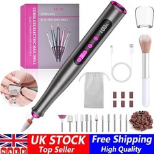 Electric Nail File Drill Portable USB Manicure Pedicure Machine Set Professional