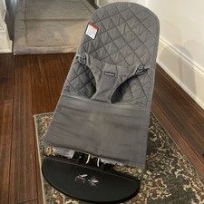 BabyBjorn Convertible Bouncer-Chair in Bliss Cotton Classic Quilt BLACK Age 0-2