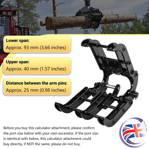 Mini digger log grab - digger,
