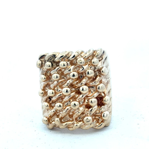 9ct yellow gold keeper - , ring