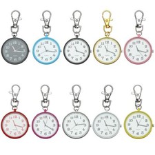 Nurse Watches Quartz Pocket Watch Ultra Thin Open Face Key Buckle Minimalist