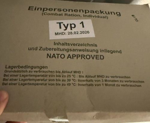 New sealed combat ration - new,